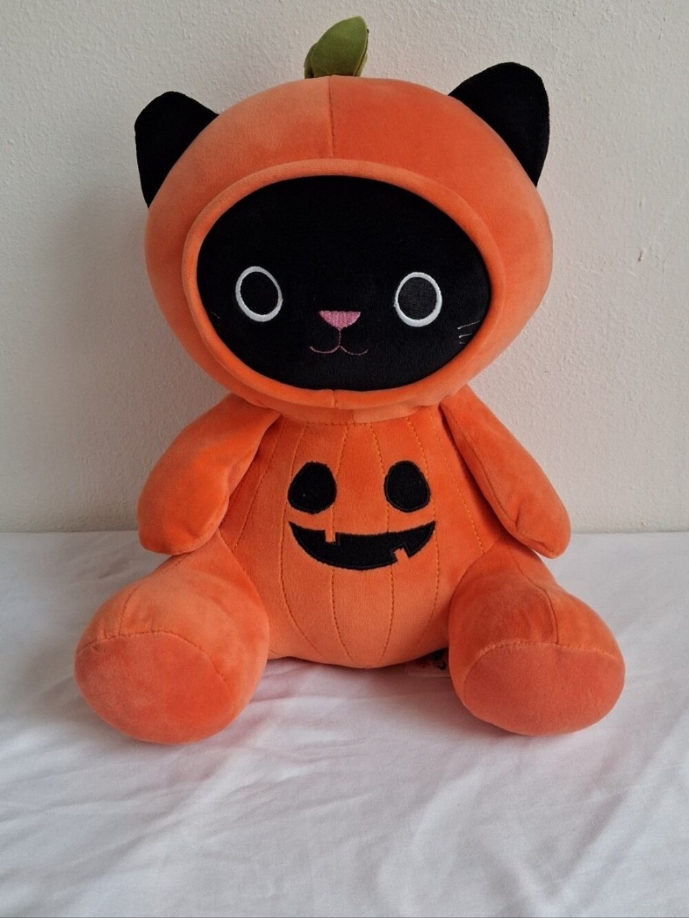 Linzy Halloween Kitty In Pumpkin Costume Plush Black Cat Smoochy Pal